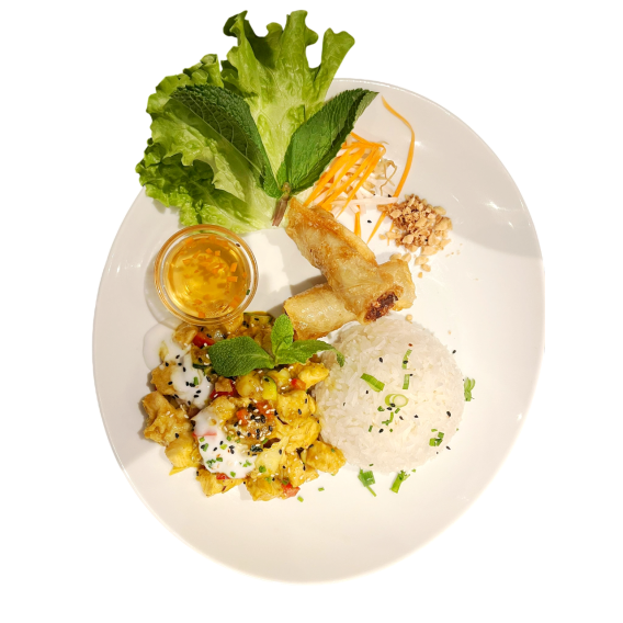 Poulet curry lait de coco citronnelle