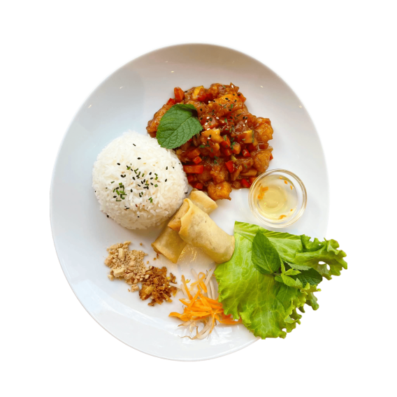 Poisson panga sauce aigre douce